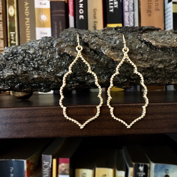 Gold Statement Fashion Earrings - Picture 2 of 3